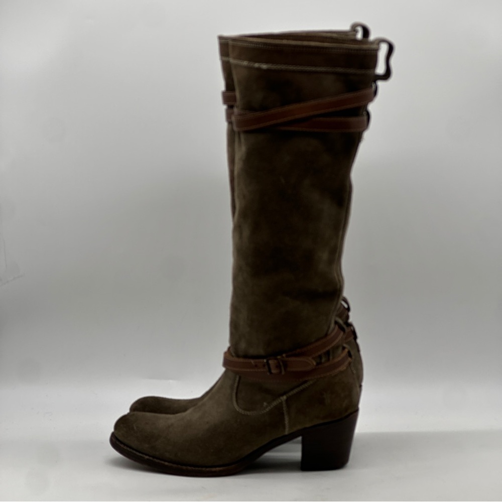 Frye Jane Strappy Suede Boots. Size 9 - Picture 5 of 10